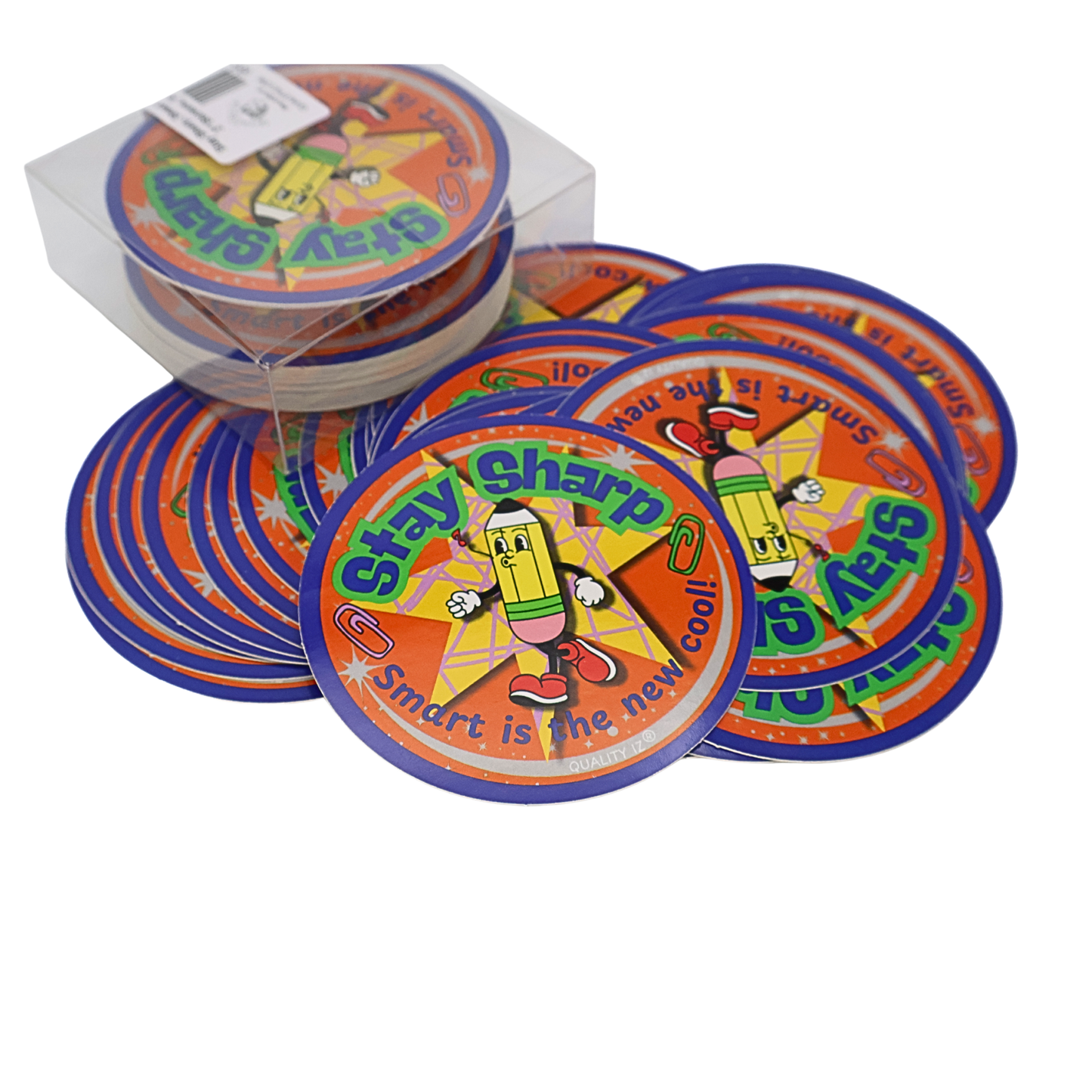 3" Stay Sharp Smart Is The New Cool, Circle Stickers (50-PK)