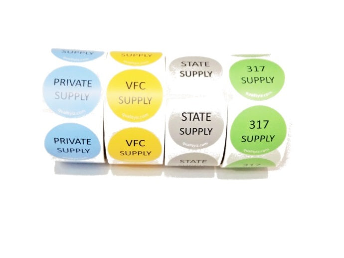 Vaccine Supply Stickers (VFC, Private, etc.)