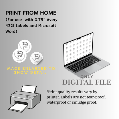 Digital File, Thank You For Supporting Our Local Small Business, 0.75" Stickers Printable