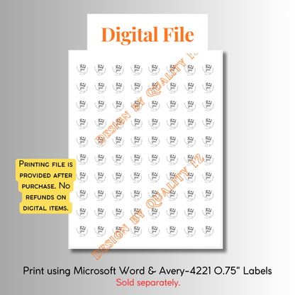 Digital File, Thank You For Supporting Our Local Small Business, 0.75" Stickers Printable