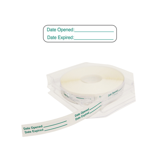 Date Opened Date Expired Labels (1,000; 2-500 rolls)