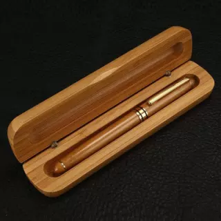 Wood Pen & Matching Gift Box, Bamboo Set (Optional Engraving)