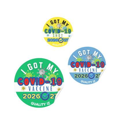 2026-27, I Got My COVID-19 Vaccine, Stickers (100/Roll)