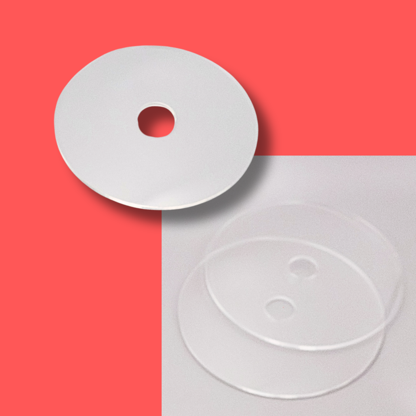Acrylic Divider Disks for 5", 9" or 10" Adjustable Label Dispensers by Quality IZ