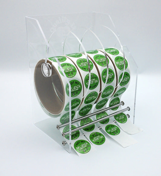5 Inch, Adjustable 3-Disk Label Dispenser, by Quality IZ