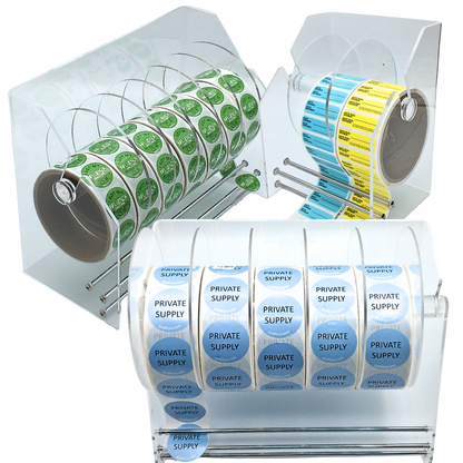 Acrylic Roller Bar for 5", 9" or 10" Adjustable Disk Label Dispensers by Quality IZ