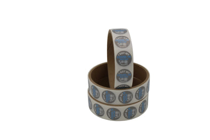 0.75", I Got My COVID-19 Vaccine, Stickers (Grey; 100 Per Roll)