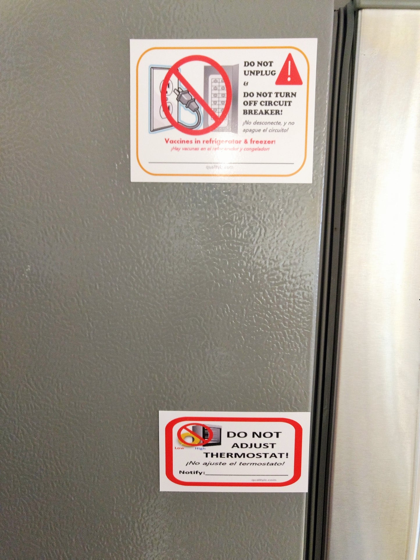 Do Not Adjust Thermostat LABELS - Bilingual (10/50 PK)