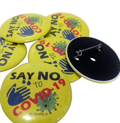 Say NO To COVID-19, 2" Pin-Back Buttons (10-Pk)
