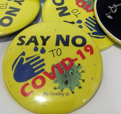 Say NO To COVID-19, 2" Pin-Back Buttons (10-Pk)