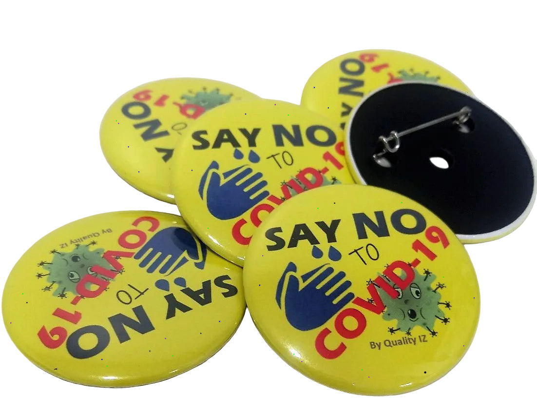Say NO To COVID-19, 2" Pin-Back Buttons (10-Pk)