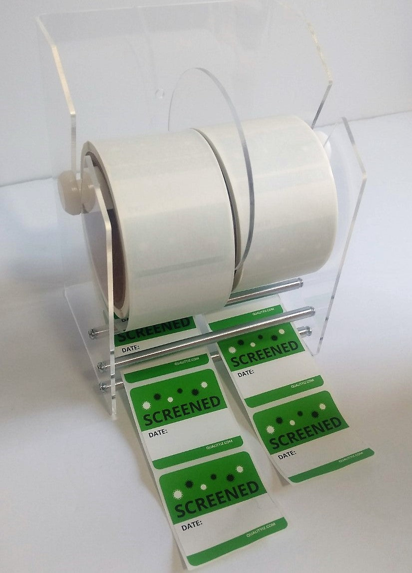 Screened Date, 2" x 2" Green Stickers (200/Roll)