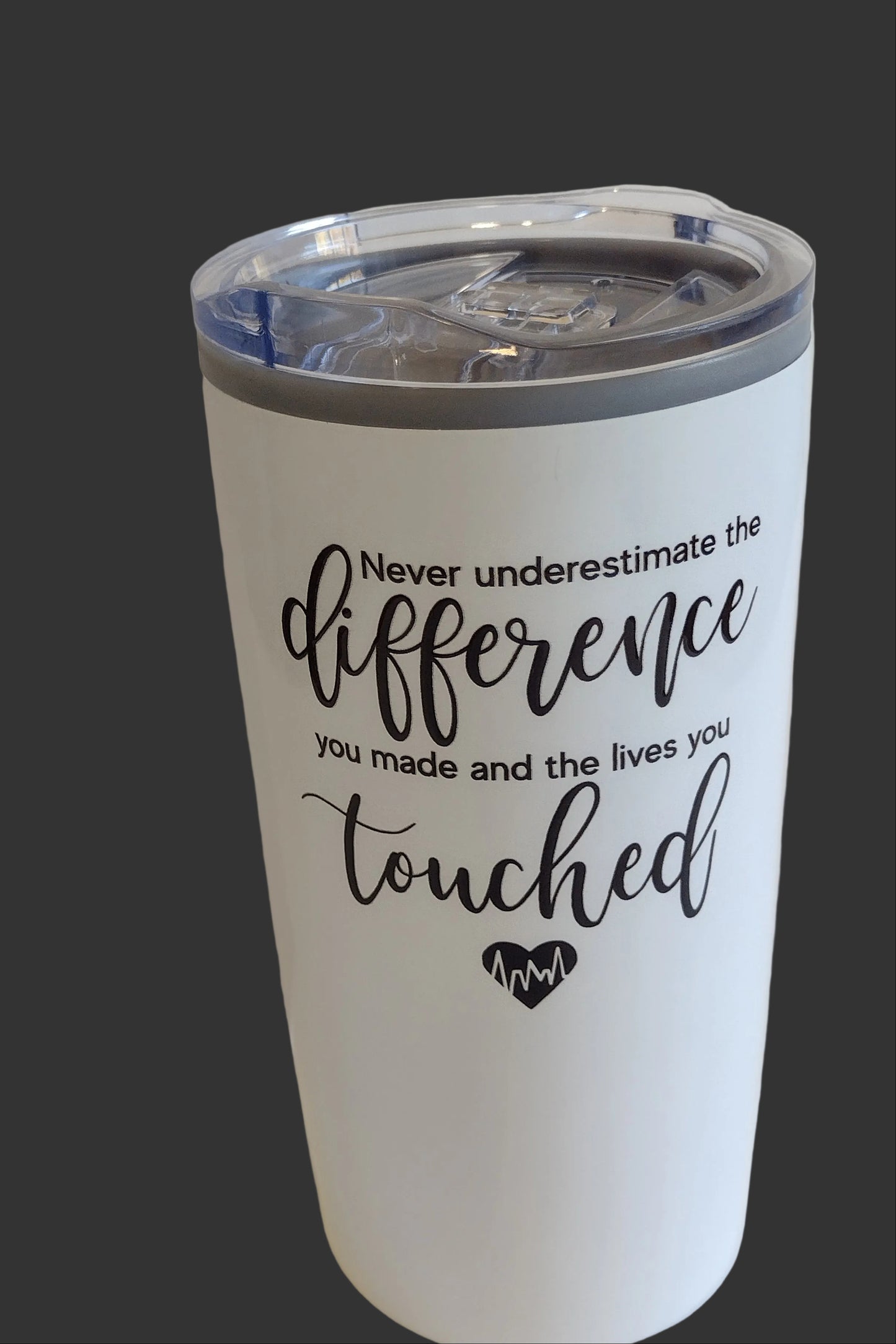 Never Underestimate The Difference You Made, 20 oz Tumbler, English