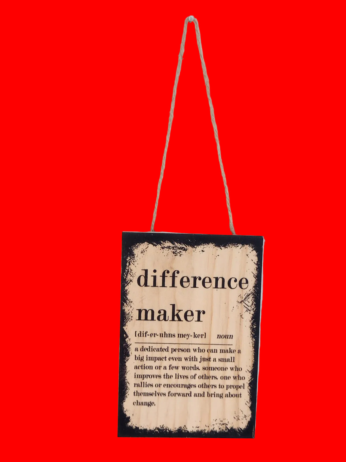 Difference Maker, Wood Art & Keychain Bundle