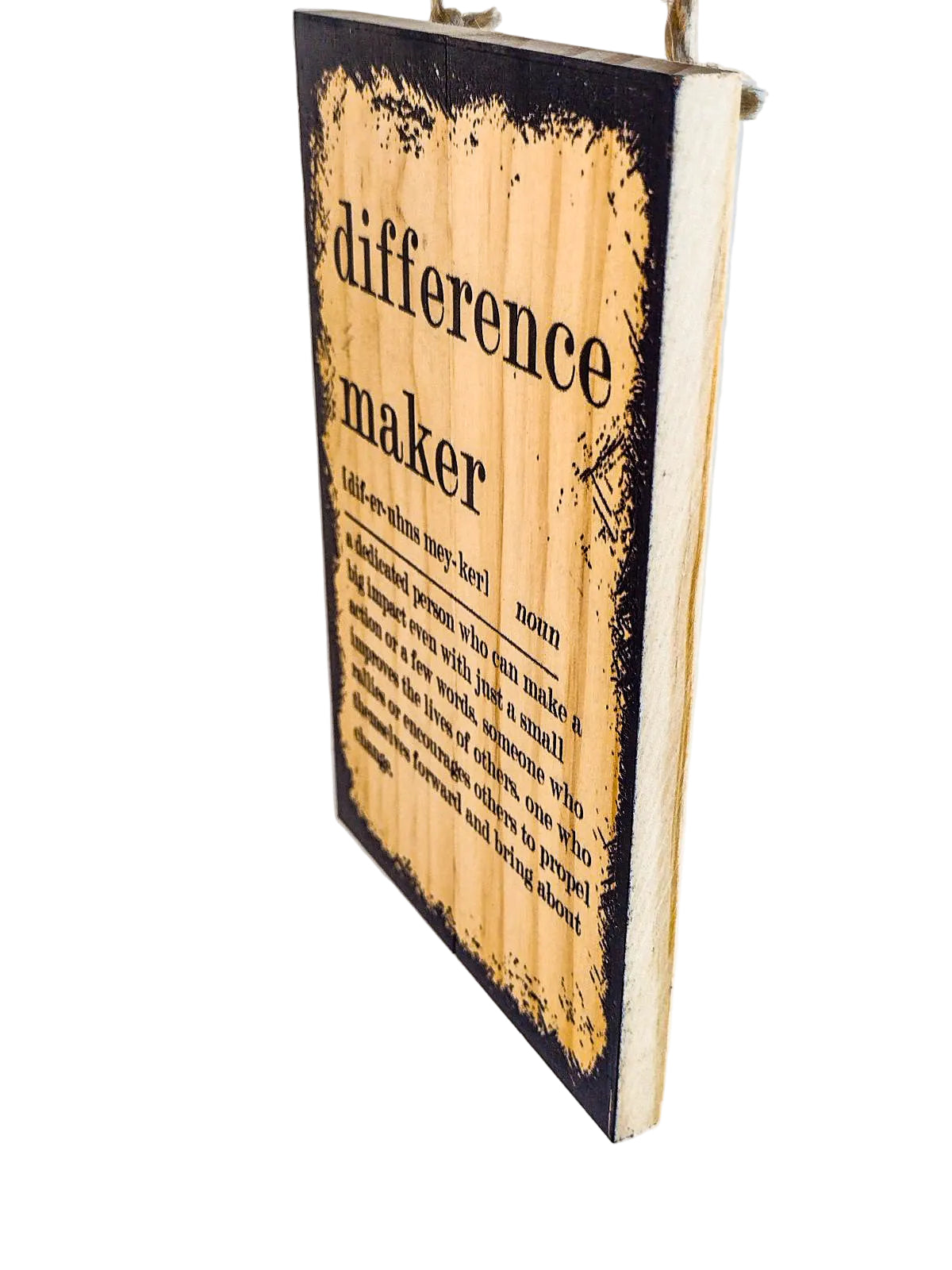 Difference Maker, Wood Art & Keychain Bundle