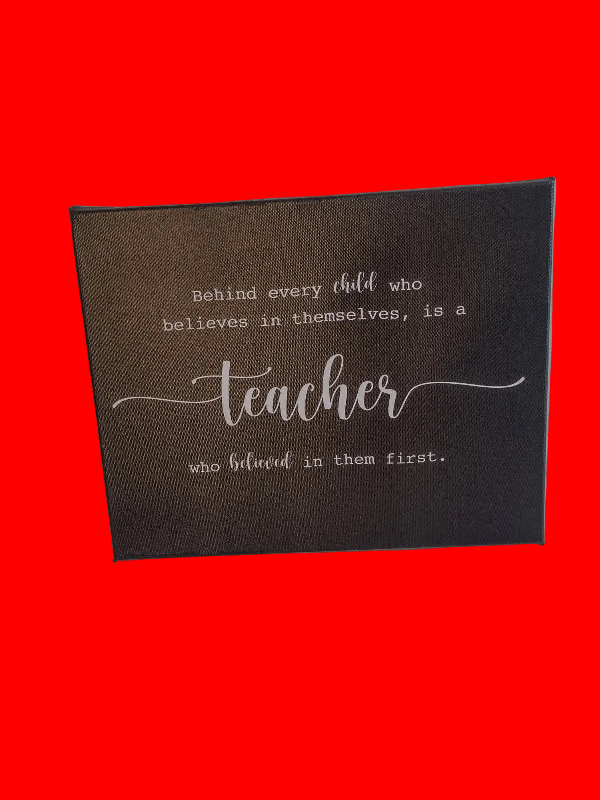 Teacher Appreciation, Canvas 8x10", Black
