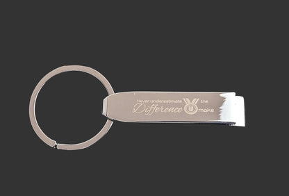 Never Underestimate The Difference You Make, Chrome Keychain Opener
