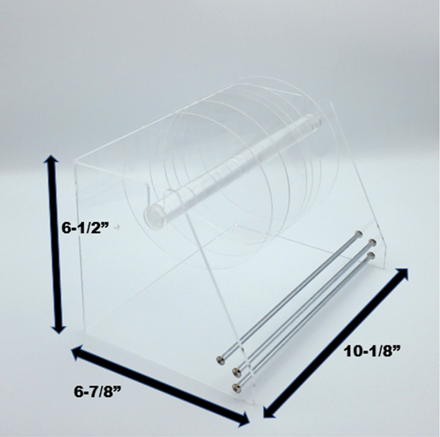 10 Inch, Heavy Duty Adjustable 6-Disk Label Dispenser, by Quality IZ