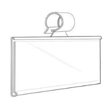 Basket/Wire Clip-On Clear Label Sign Holders (10/20/30 pk)