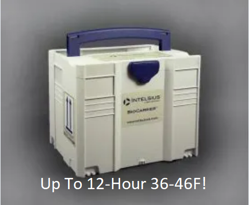 12-HR Bio Carrier Vaccine/Medication Transport Cooler (11.4 Liter, Intelsius BC022)