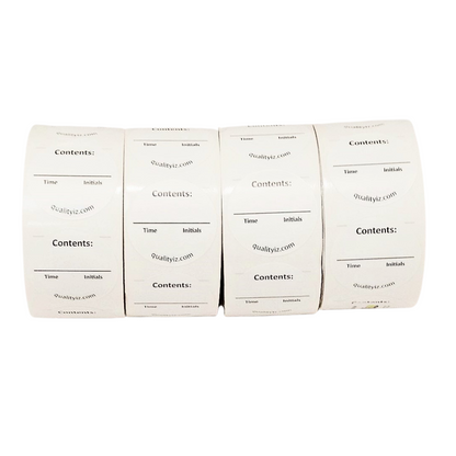 Contents Time Initials, Medication Syringe Labels, 1.5" (200, 100/roll)