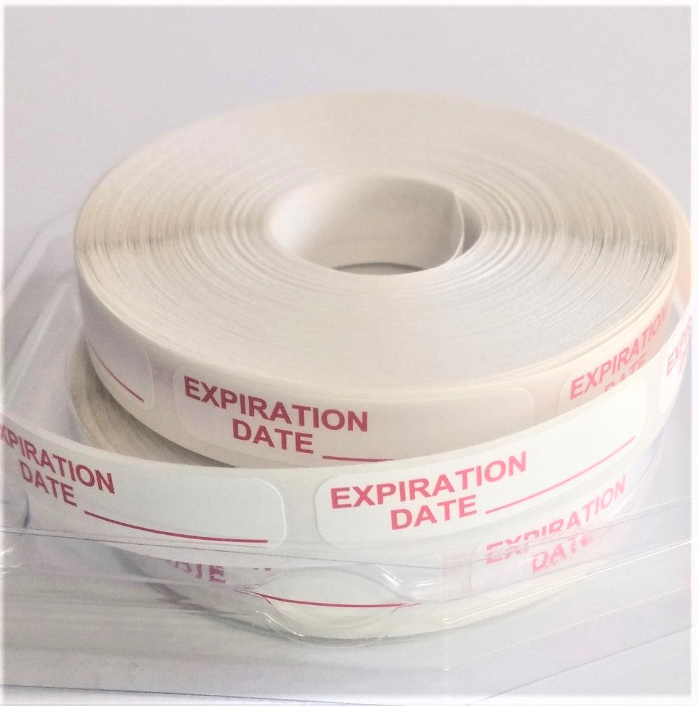 Expiration Date Labels (1,000; 2-500 rolls)