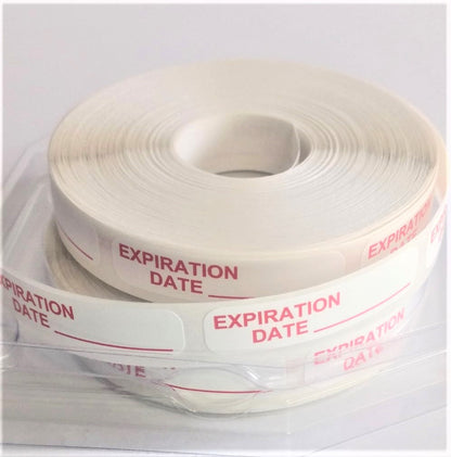 Expiration Date Labels (1,000; 2-500 rolls)