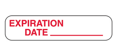 Expiration Date Labels (1,000; 2-500 rolls)