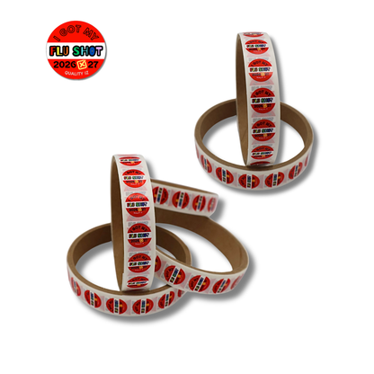 2026-27, 0.5" I Got My Flu Shot 2026-27 Stickers (Red, 100 Per Roll)