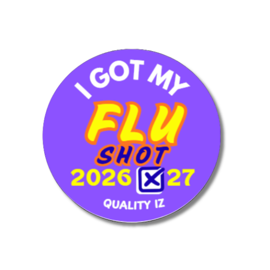 0.75" I Got My Flu Shot 2026-27 Stickers (100 Per Roll, Purple)