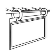 6" Shelf Label Sign Holder with Rings (5/10 PK)