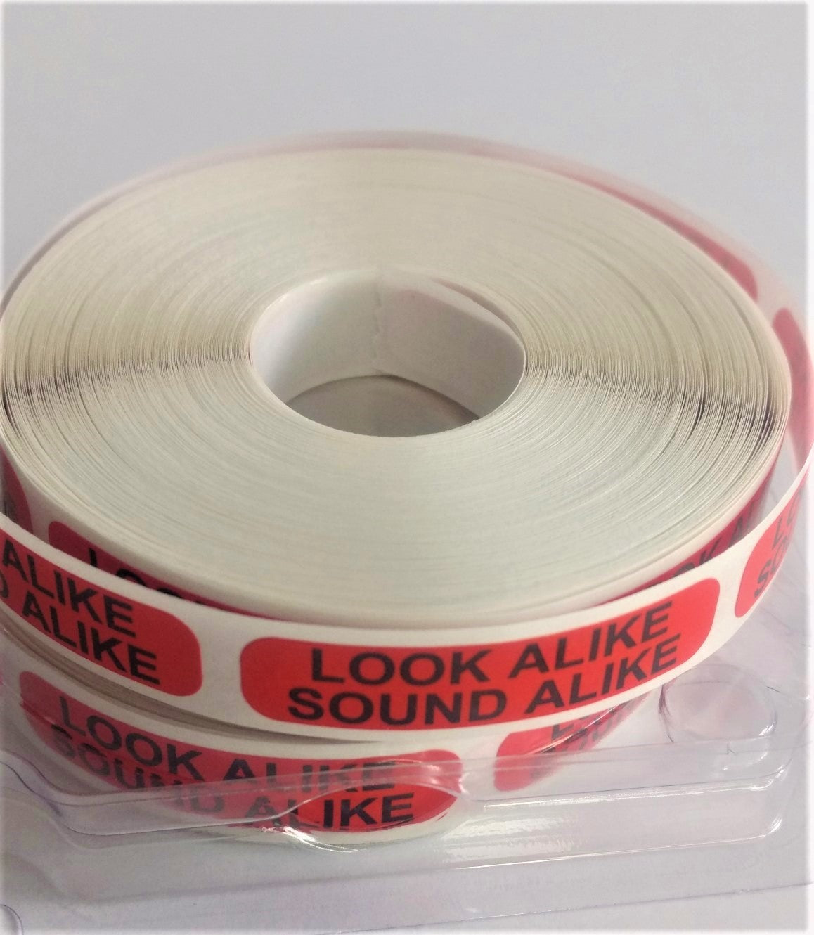Look Alike Sound Alike Labels (Red, 1,000; 2-500 rolls)