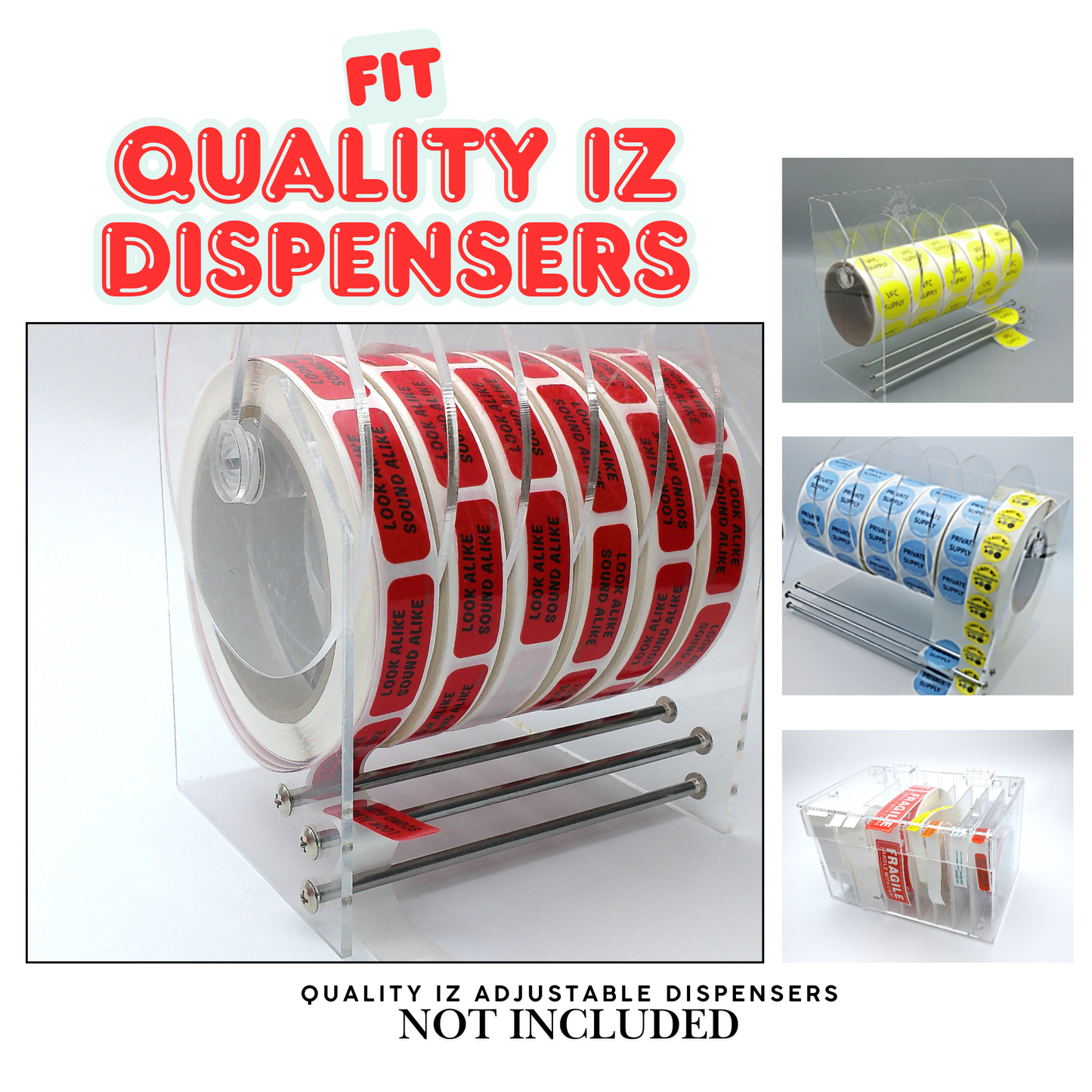 Look Alike Sound Alike, Red Labels 1.5"x0.5" (500/roll)