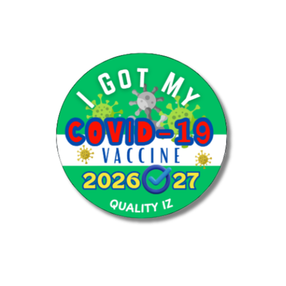 2026-27, I Got My COVID-19 Vaccine, Stickers (100/Roll)