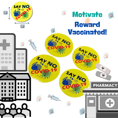 Say NO To COVID-19, 2" Stickers (50 Pk)
