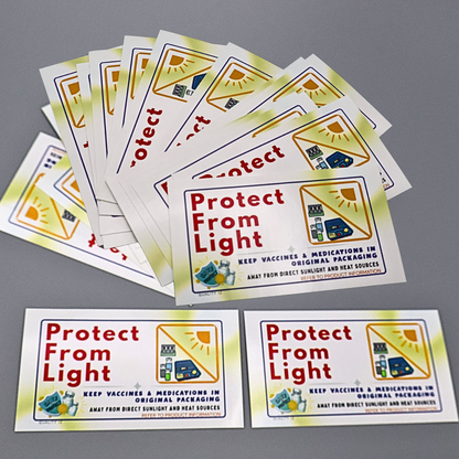 Protect From Light Labels for Medications & Vaccines (10PK, Select Option)