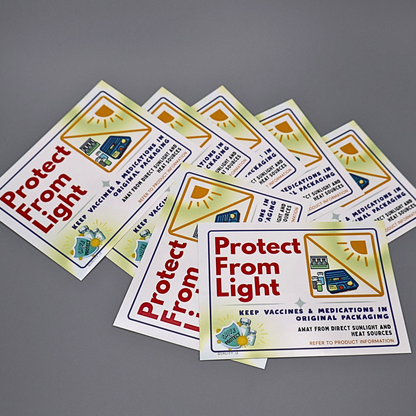 Protect From Light Labels for Medications & Vaccines (10PK, Select Option)