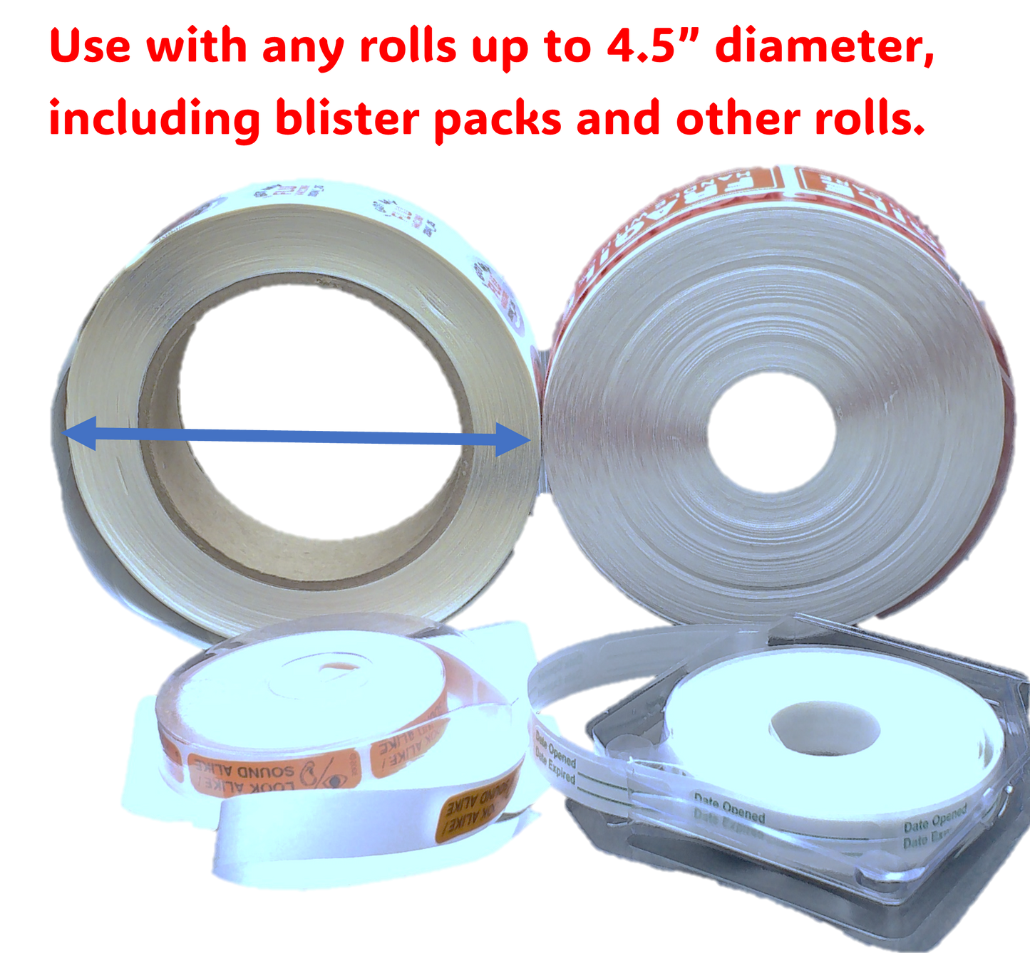 Adjustable Multi-Label Dispenser, Stack & Easy Peel Box (5 to 10 Rolls), By Quality IZ