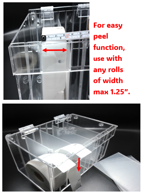 Adjustable Multi-Label Dispenser, Stack & Easy Peel Box (5 to 10 Rolls), By Quality IZ