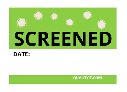 Screened Date, 2" x 2.5" Green Stickers (200 Pk)