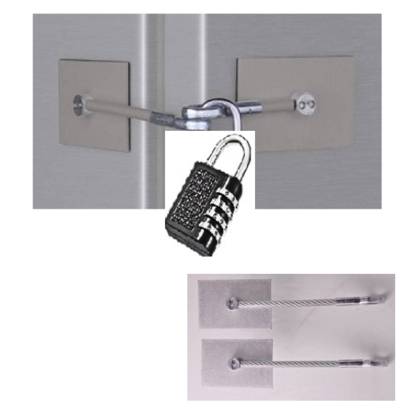 Refrigerator/Freezer Lock Kit, With Combination Lock (Select Color)