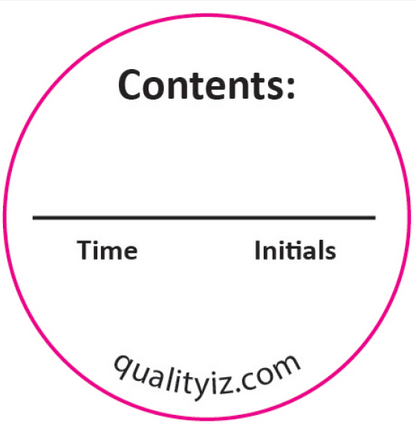 Contents Time Initials, Medication Syringe Labels, 1.5" (200, 100/roll)