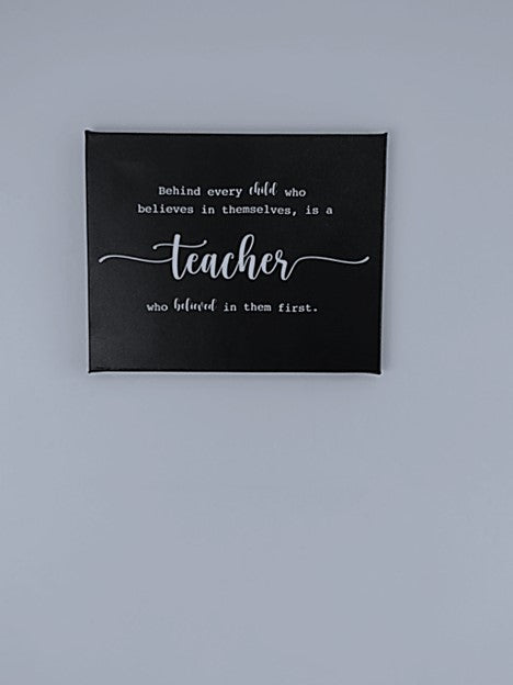 Teacher Appreciation, Canvas 8x10", Black