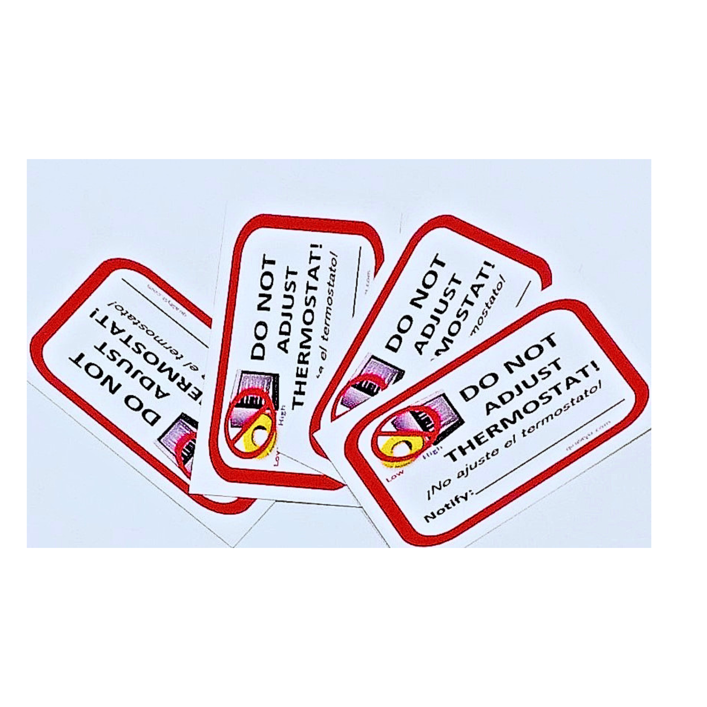 Do Not Adjust Thermostat LABELS - Bilingual (10/50 PK)