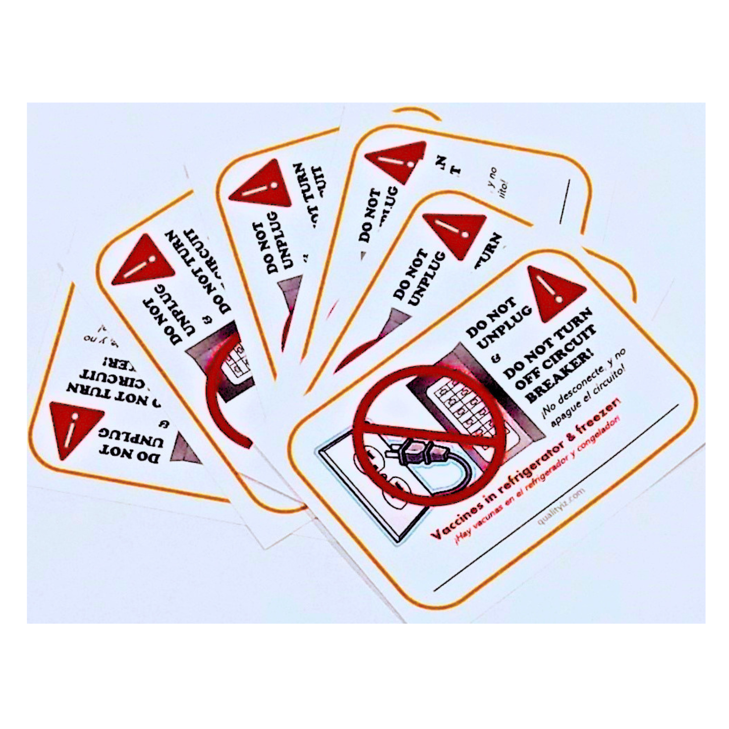 Do Not Unplug & Do Not Turn Off Circuit Breaker LABELS - Bilingual (10/50 PK)
