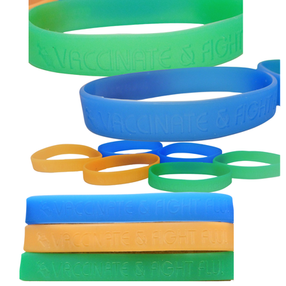 Vaccinate & Fight Flu!, Glow Wristbands (12 pk, Assorted)