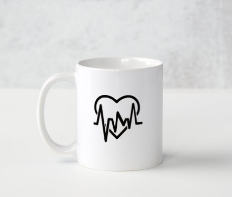 This Hero Wears Scrubs" White 11oz Mug & 1.5" Real Life Hero Pin-Button