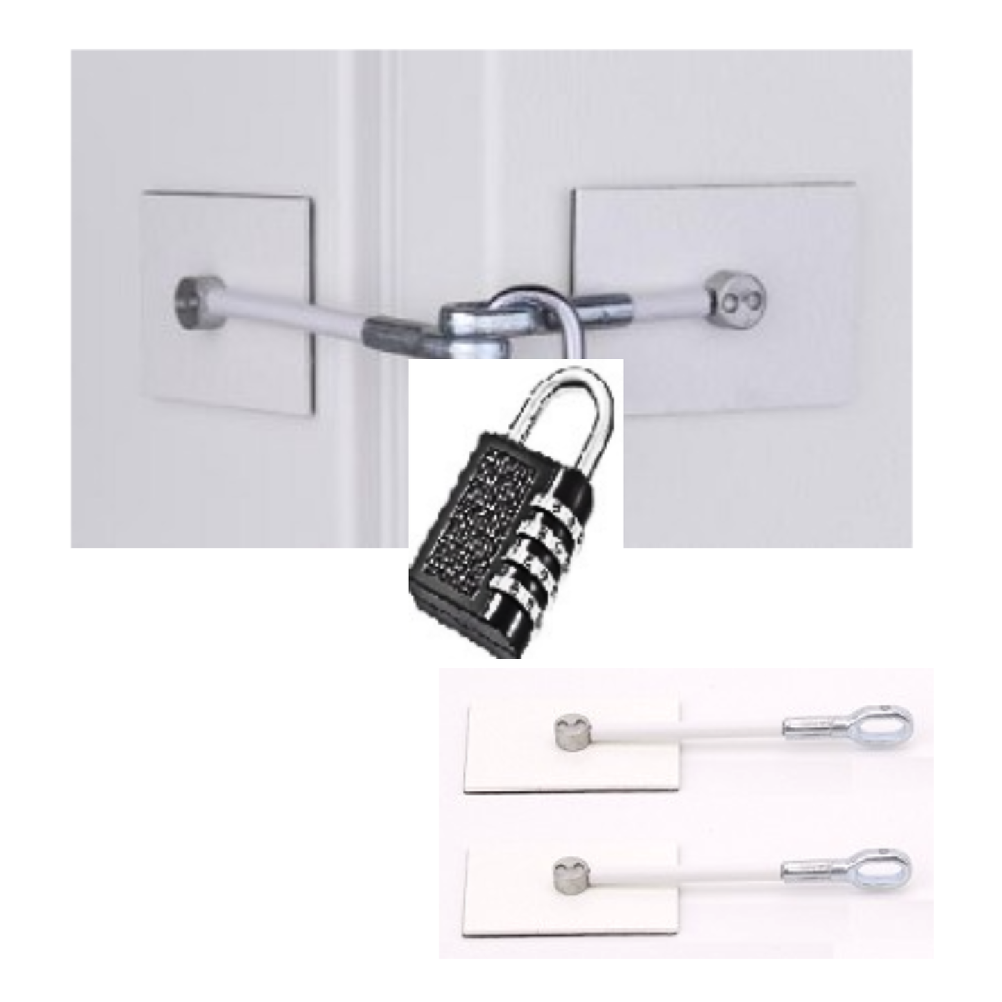 Refrigerator/Freezer Lock Kit, With Combination Lock (Select Color)