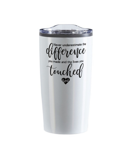 Never Underestimate The Difference You Made, 20 oz Tumbler, English